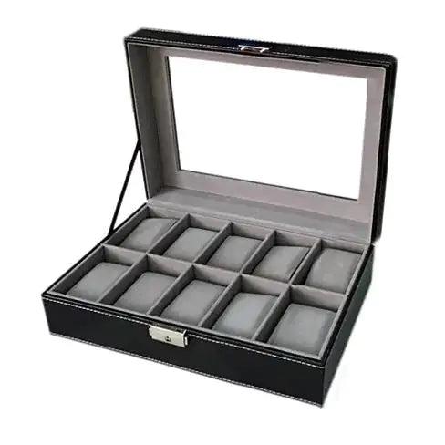 WATCH VALET Glass Top Watch Boxes For Collection Of 6 or 10 Watches - Cherish With Jewels