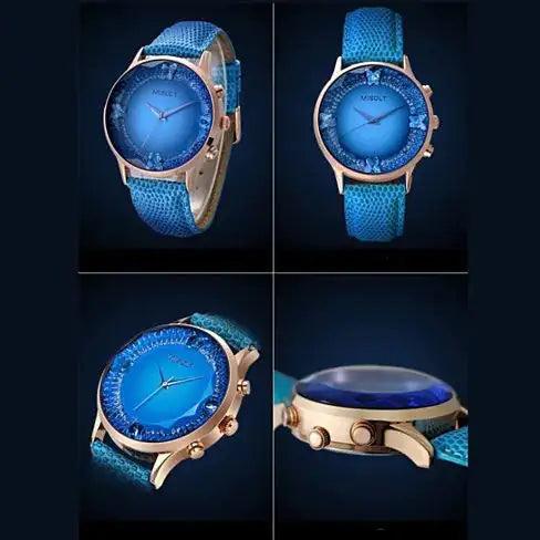 Papillon The Blue Butterflies Swarovski Australian Crystals Lux Watch - Cherish With Jewels