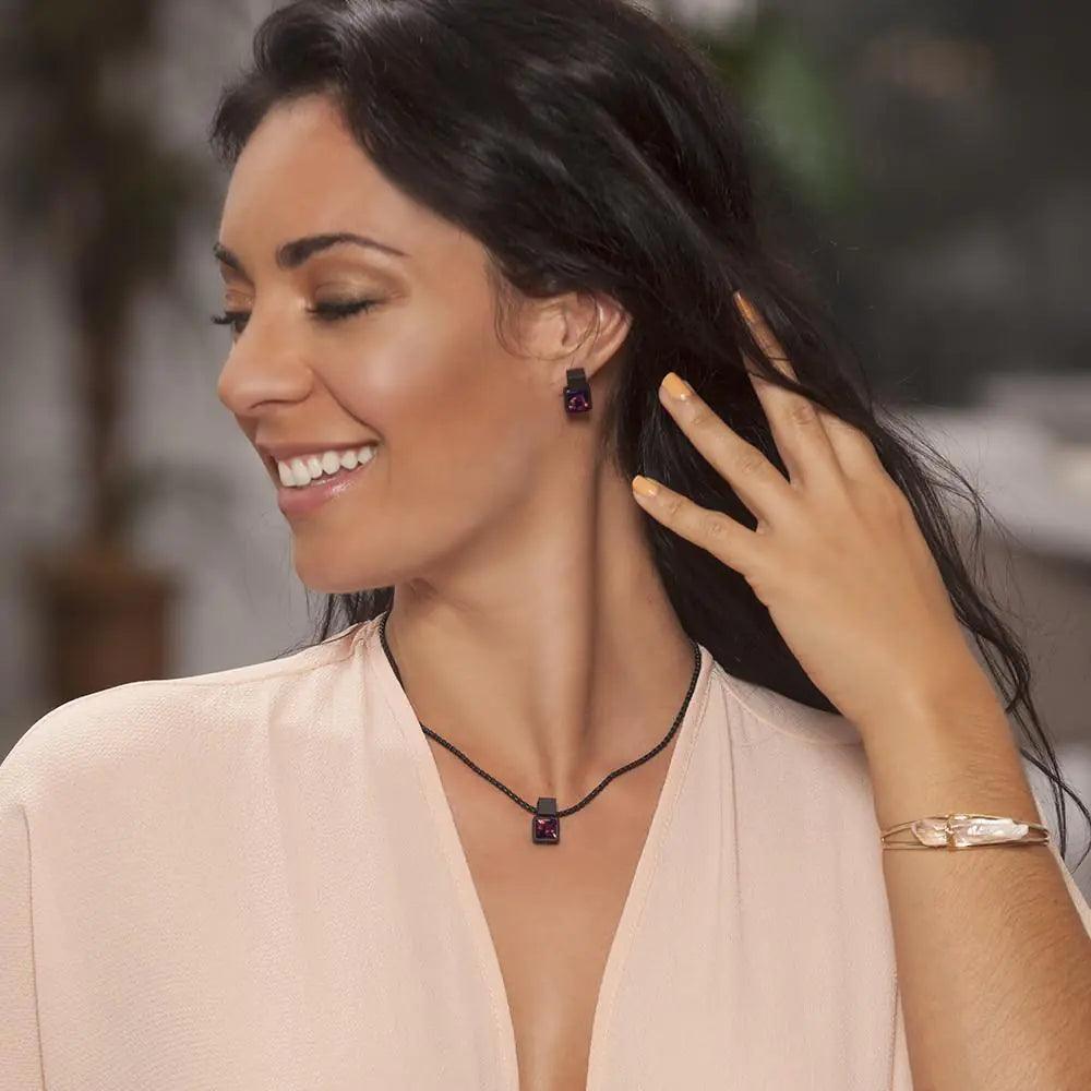 Coal Necklace-Plum - Cherish With Jewels