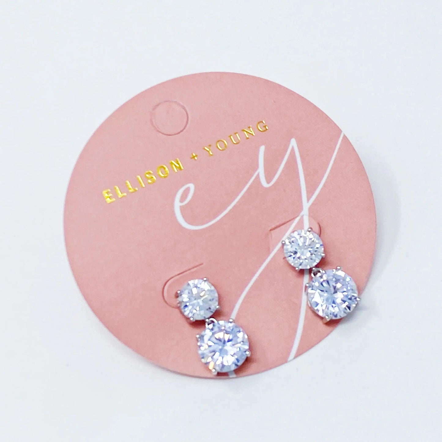 Double Diamond Dangle Earrings - Cherish With Jewels