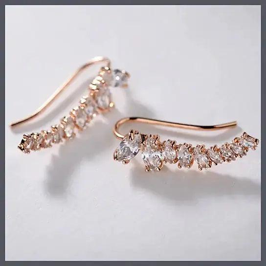 Uptown Girl Earrings Hip and Chic Ear Crawlers - Cherish With Jewels