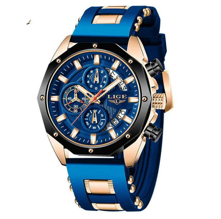 Luxury Silicone Sport Chronograph Watch - Cherish With Jewels