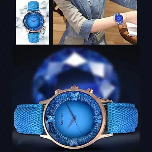 Papillon The Blue Butterflies Swarovski Australian Crystals Lux Watch - Cherish With Jewels