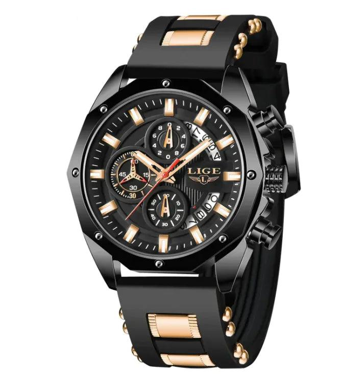 Luxury Silicone Sport Chronograph Watch - Cherish With Jewels