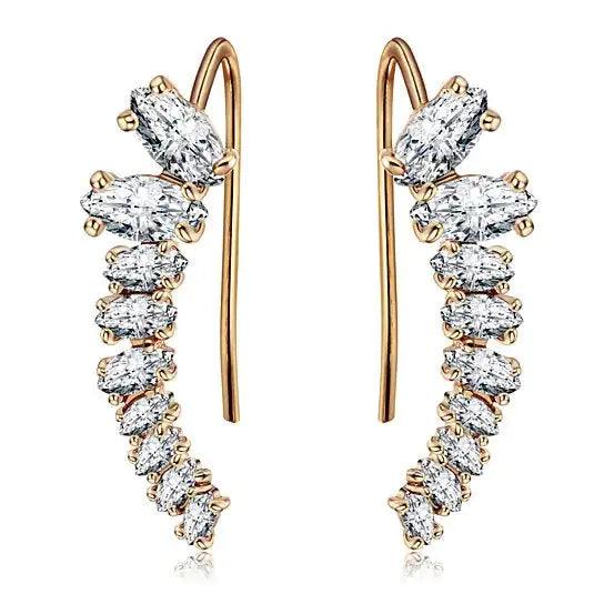 Uptown Girl Earrings Hip and Chic Ear Crawlers - Cherish With Jewels