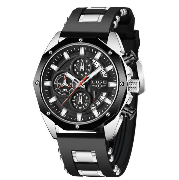 Luxury Silicone Sport Chronograph Watch - Cherish With Jewels