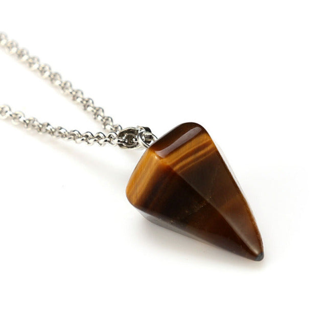 Natural Stone Pendant Necklace