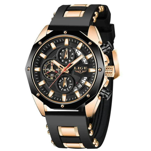 Luxury Silicone Sport Chronograph Watch - Cherish With Jewels