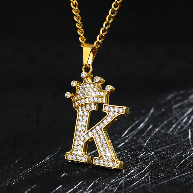 Zircon Alphabet Necklace